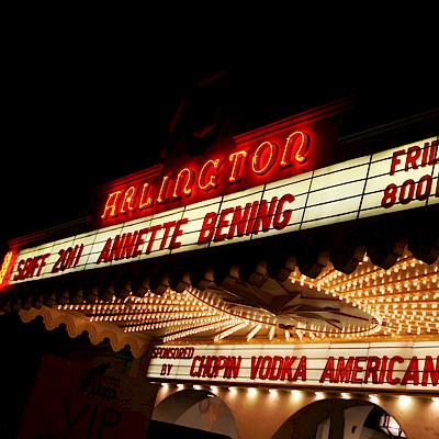 The marquee at the Arlington Theater