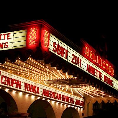 The marquee at the Arlington Theater